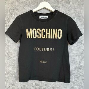 Moschino Couture Gold Logo T-Shirt - XS-S